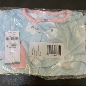 Fleece Carter’s footie pajamas light blue with clouds